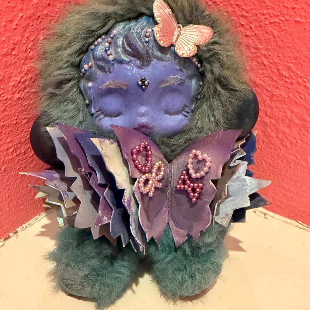 Personalized/customized Skullpanda L’impressions teakwood- now forest fairy!